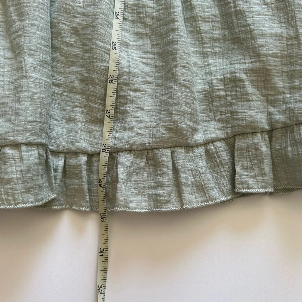 NEW Chic Sage Green Ruffle Mini Dress - Picture 10 of 10